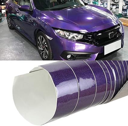 Amazon Co Jp 車のバックミラーフィルム オートカー装飾ラップフィルムレーザーpvcボディカラーフィルムを変更します 色 Laser Purple 家電 カメラ