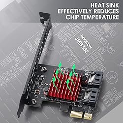 MZHOU 2 SATA Expansion Card, PCI-E 3.0 GEN3 JMICRON