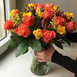 Clare Florist Rose and Freesia Fresh Flower Bouquet UK Delivery view 3