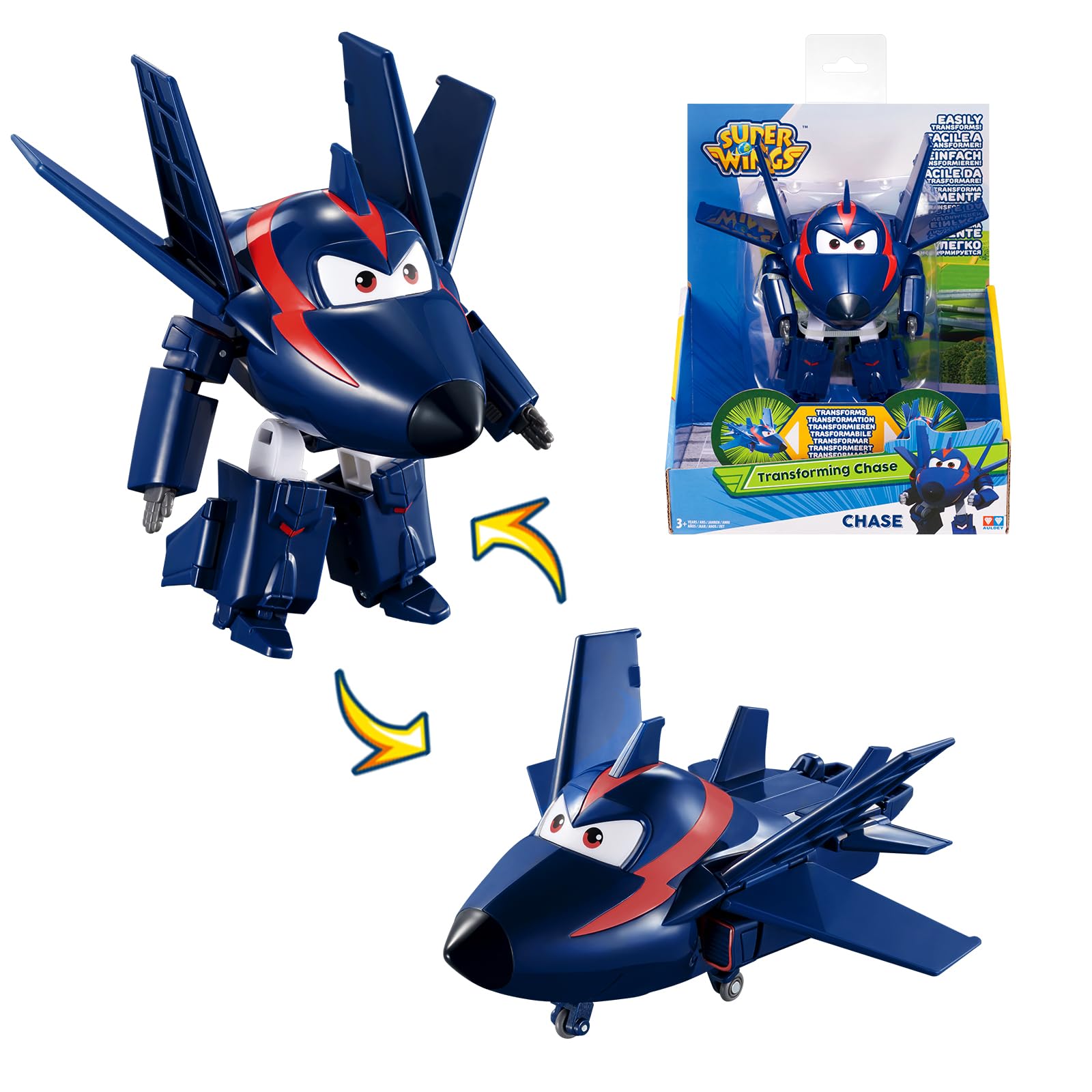 Photo 1 of Super Wings Transformable Toys, 5 in Agent Chase Airplane Transforming Figures Toys, 2 in 1 Mode Rescue Bots Action Figure Toys for 3-5 Year Old Boys Girls, Plane Toys for Toddlers Kids Age 3 4 5 6 7