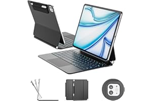RAYMCRAFT for iPad Air 13-inch Case with Keyboard M4/M3/M2 (2026/2025/2024) & iPad Pro 12.9" (6th/5th/4th/3rd) Magic Keyboard