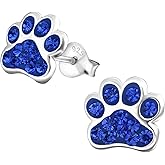 925 Sterling Silver Paw Print Stud Earrings (Choose Your Style) (Nickel Free)