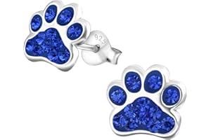 ICYROSE 925 Sterling Silver Paw Print Stud Earrings (Choose Your Style) (Nickel Free)