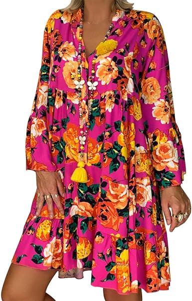 short loose dress with long sleeves