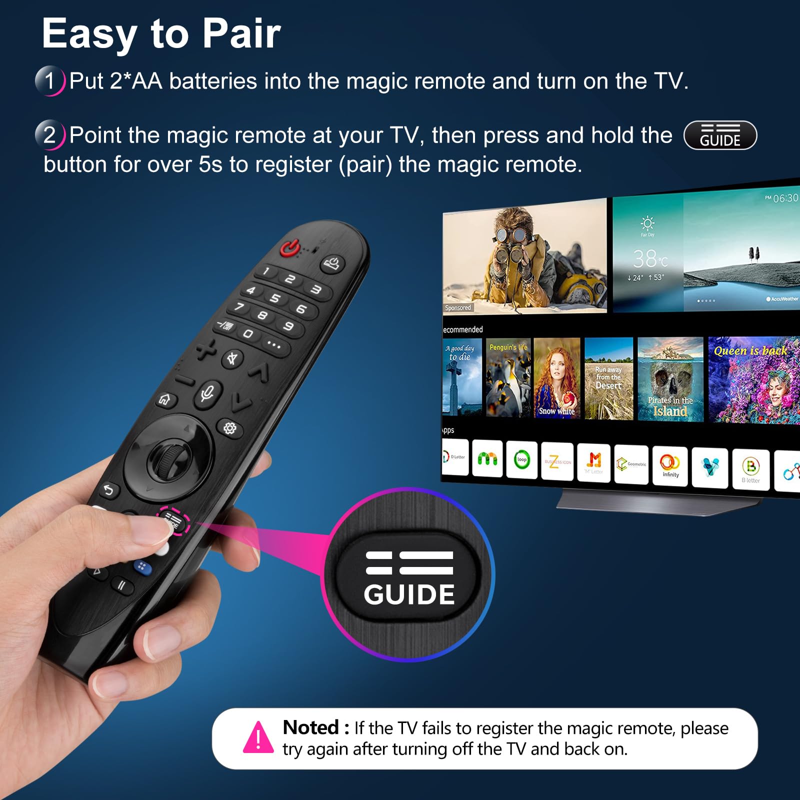 Mua Voice Magic Remote AKB75855501 for LG OLED QNED NanoCell Webos ...