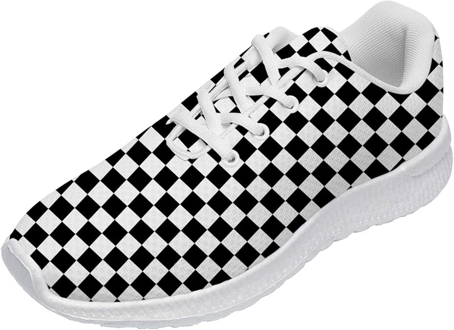 Checkered Shoes for Men Women Trail Running