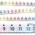 Number Line for Classroom Wall Bulletin Board Border Rainbow -20 to 100 Classroom Decoration 36ft 1 Roll Math Classes Decor