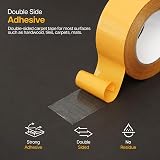 WINSOME Double Sided Carpet Tape 50mm x 25m Heavy Duty Anti-Slip Rug Tape view 3