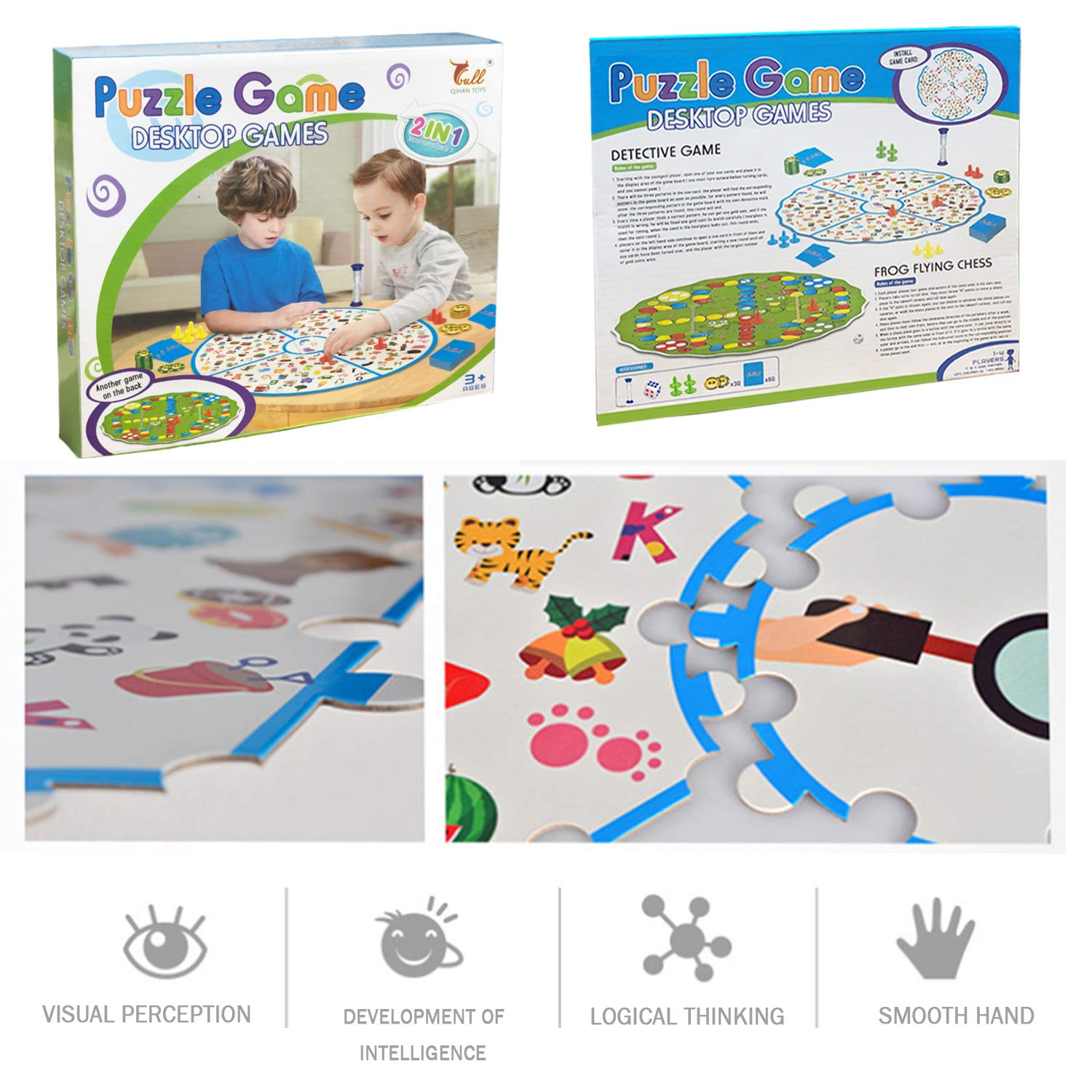 Board Game, Little Detective Card Game Tabletop Game for Kids Families Party,Party Game,Matching Game,Educational Toys for Kids Toddlers 3,4,5,6,7 Years Old Boys & Girls Gift