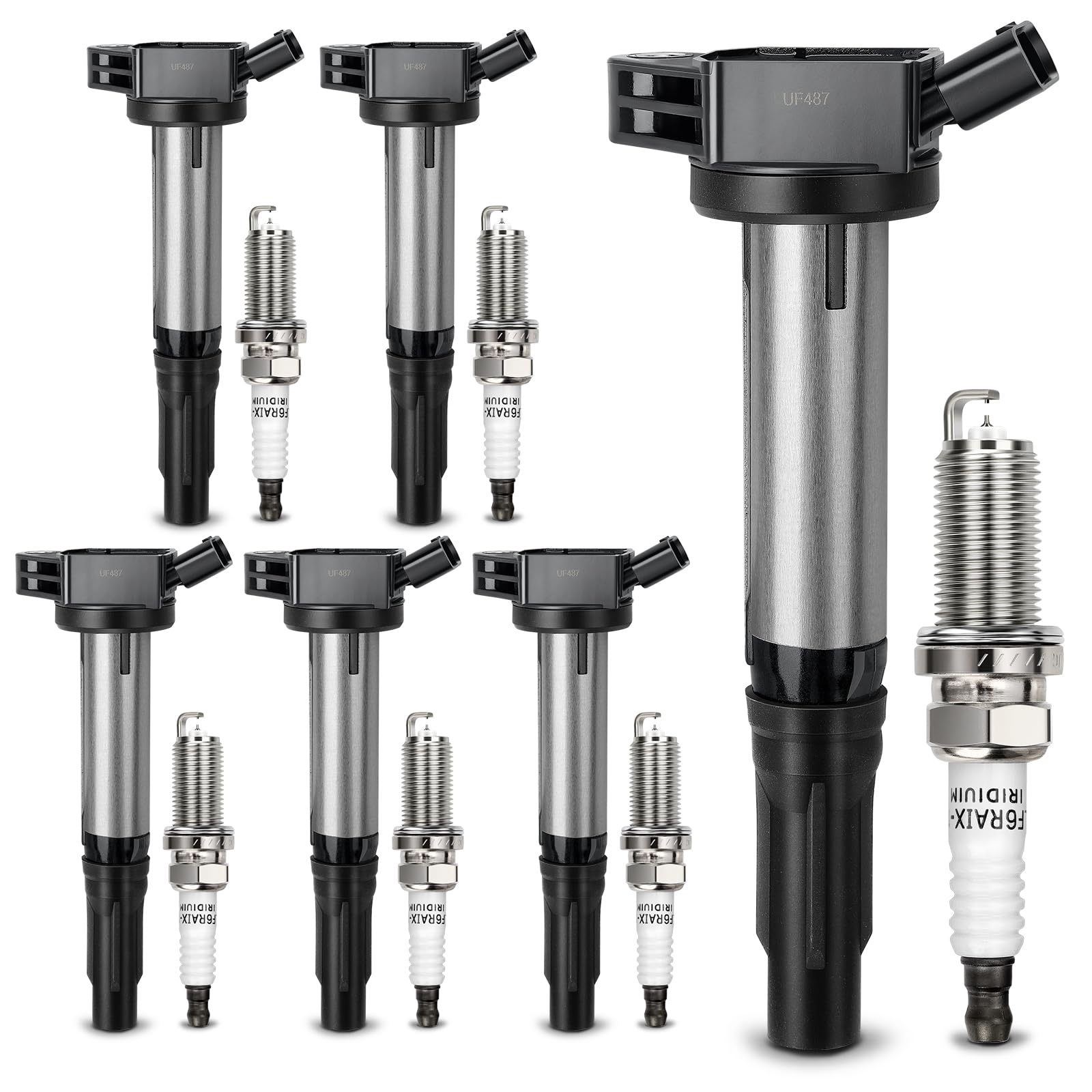 UF487 Ignition Coil & 6619 Double Iridium Spark
