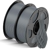 ANYCUBIC 3D Printer Filament PLA Bundle 2KG, Texture Grey | Dimensional Accuracy +/- 0.02mm, 3D Printing PLA Filament, Reusable Spool, Fits for Most FDM 3D Printers