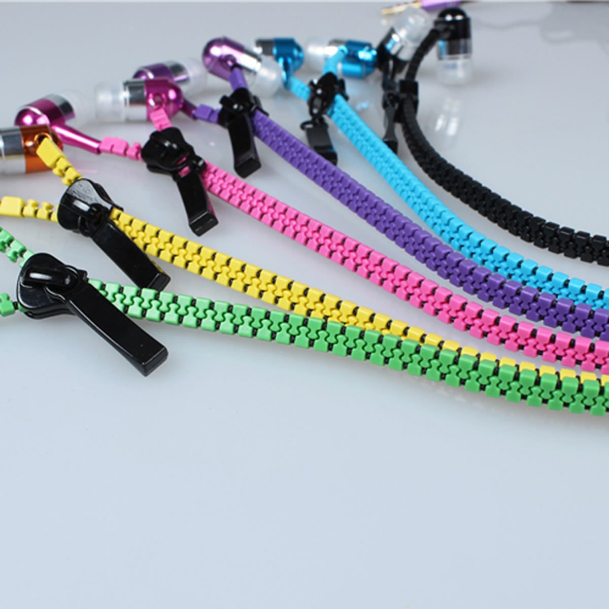 LONGQI Reißverschluss Kopfhörer in-Ear mit Mikrofon Handy Headsets