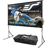 Elite Screens Yard Master Plus, 120-INCH 16:9 Height Setting Adjustable Portable Projector Screen, 4K HD Outdoor Indoor Movie Theater Front Projection, US Based Company 2-YEAR WARRANTY, OMS120H2PLUS