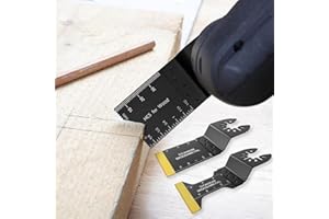 Oscillating Tool Blades 10 Pack Titanium Sharp Durable for Metal and Wood Fits Most Oscillating Tools, Black