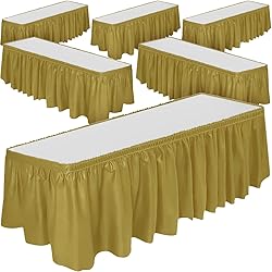 DecorRack 6 Table Skirts, 29 in x 14 ft Each, Multi