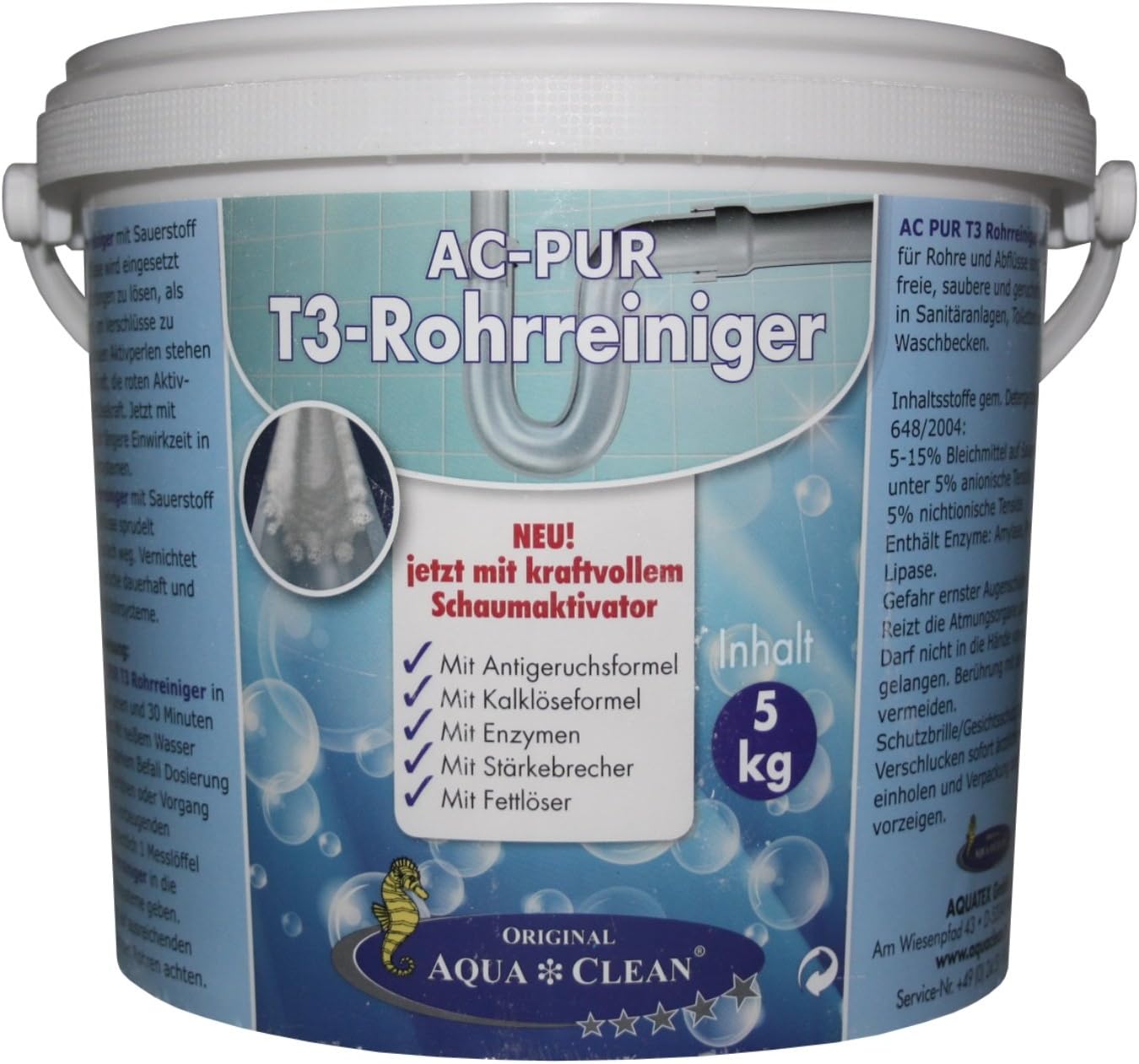 Aqua Clean Pur T3 Plunger With Powerful Foam Activator 5 Kg Amazon Co Uk Health Personal Care