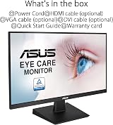 ASUS VA247HE 23.8" Full HD 75Hz Adaptive-Sync Eye Care Monitor Frameless Wall view 7
