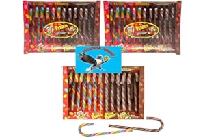 Fruity Pebbles Cocoa Pebbles Cereal Flavored Christmas Holiday Candy Canes 36 Count Perfect For Stocking Stuffers - Includes PITCHING PIGEON Refrigertor Magnet