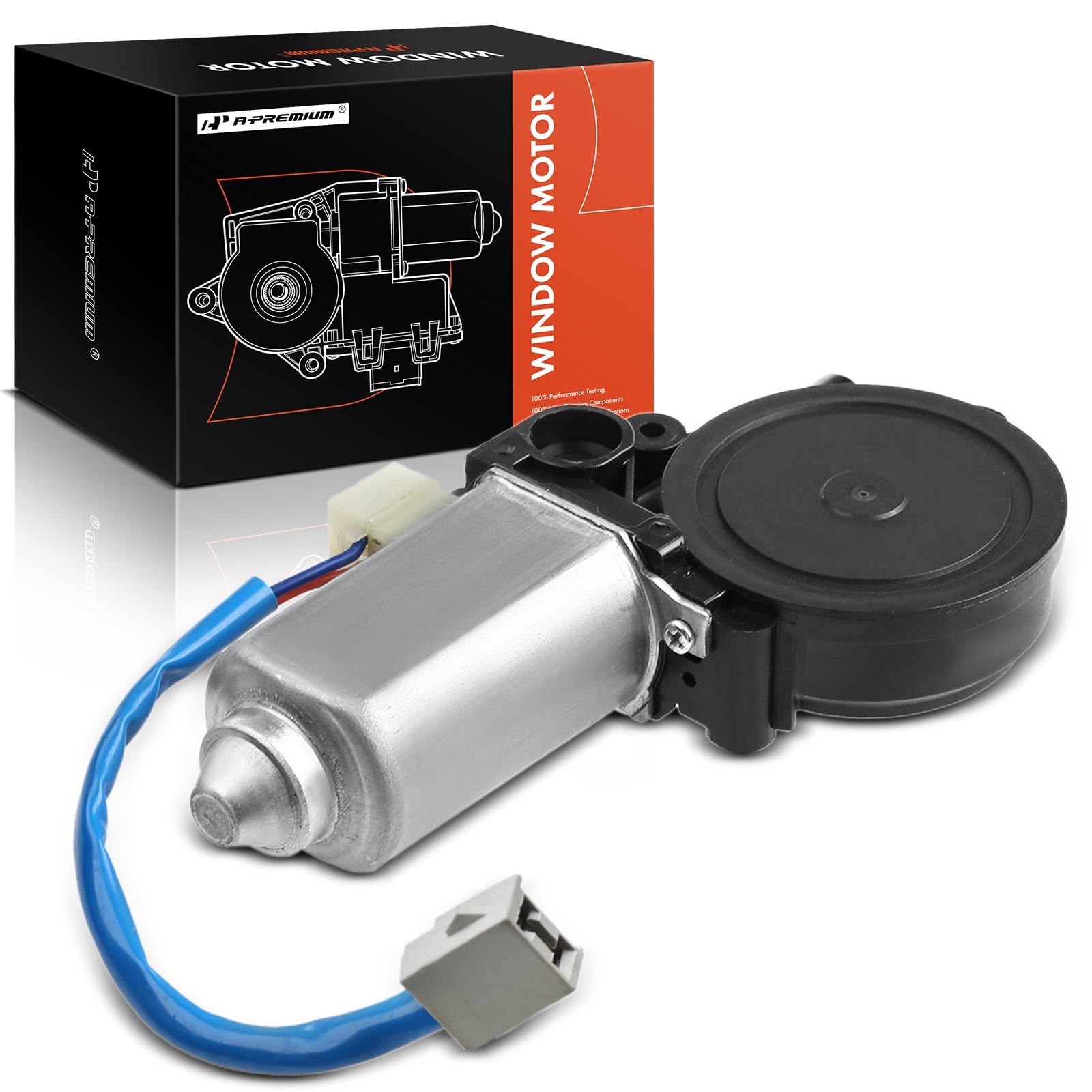 Photo 1 of A-Premium Rear Right Power Window Lift Motor Compatible with Ford F-150 F-250, F-350 1994-1998, F-250 HD 1997, F-450 Super Duty, Passenger Side, 2 Pins Only, Replace# F6TZ3523395AA, F6TZ35233V95AARM