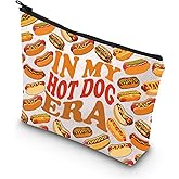 WSNANG In My Hot Dog Era Makeup Bag Hot Dog Lover Zipper Pouch Cosmetic Bag Sausages Lover Gift (Hot Dog bag)