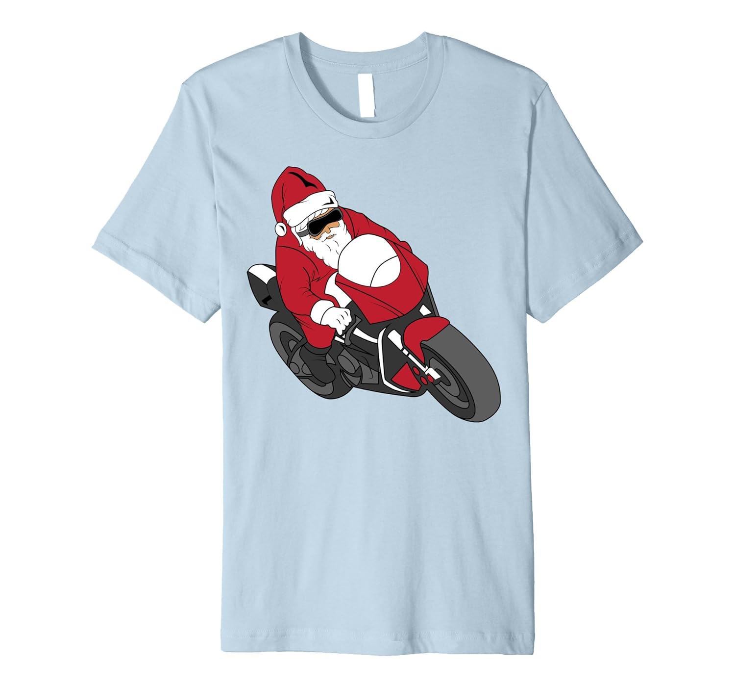 Santa Motorcycle T-Shirt | Funny Christmas Bike Shirt-ANZ