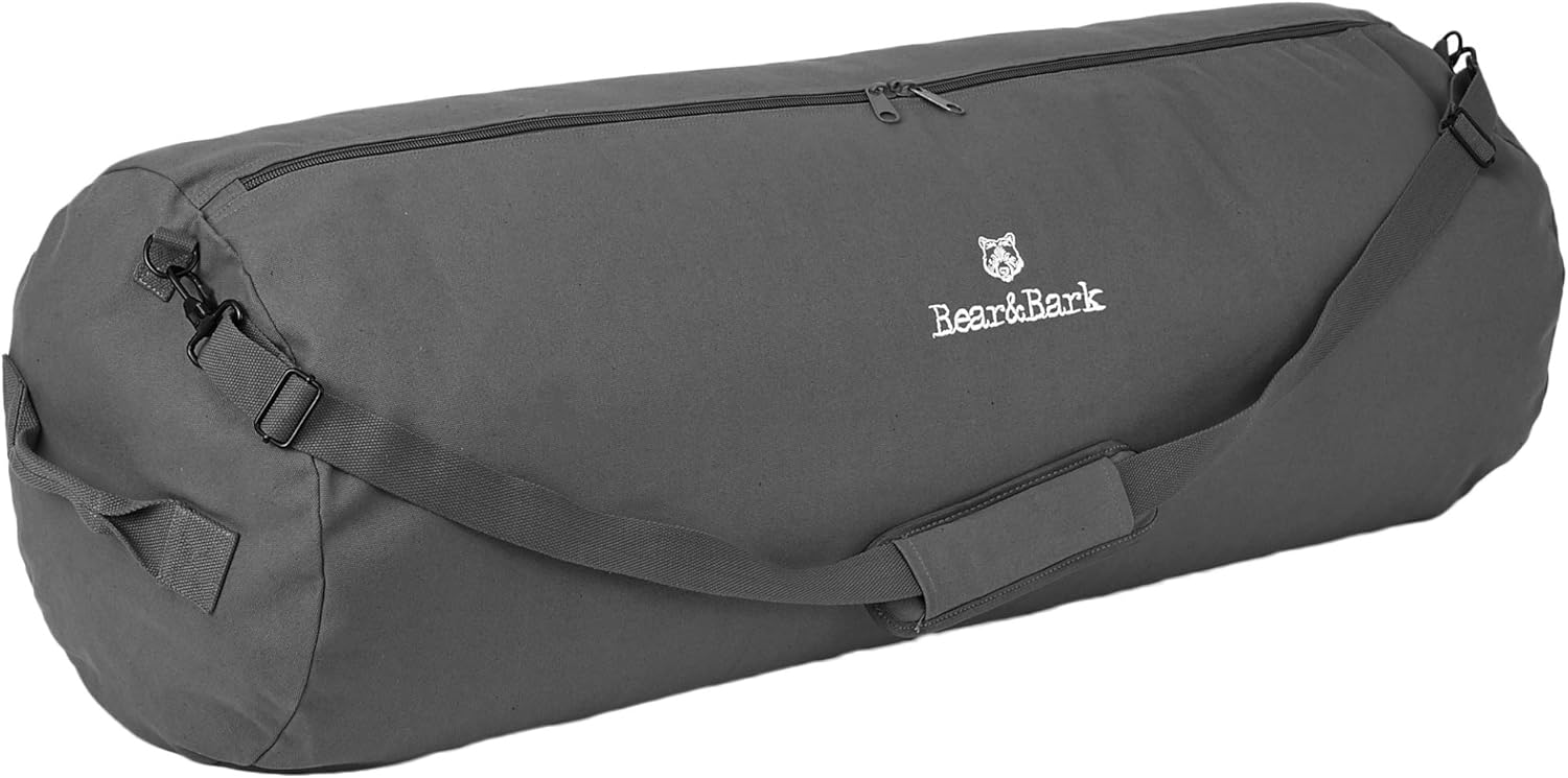 Large Duffle Bag Grey 42"x16" 138L Extra Large Canvas