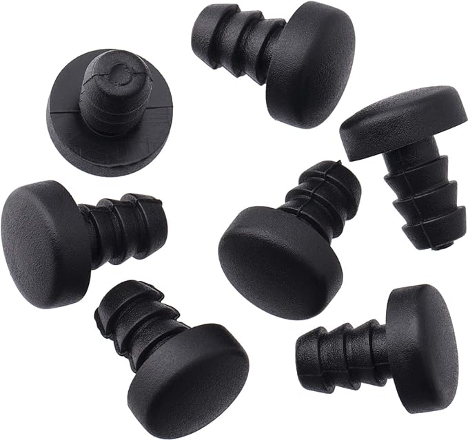 30 pcs Glass Top Table Bumpers with Stem, Black Rubber Grippers, Patio