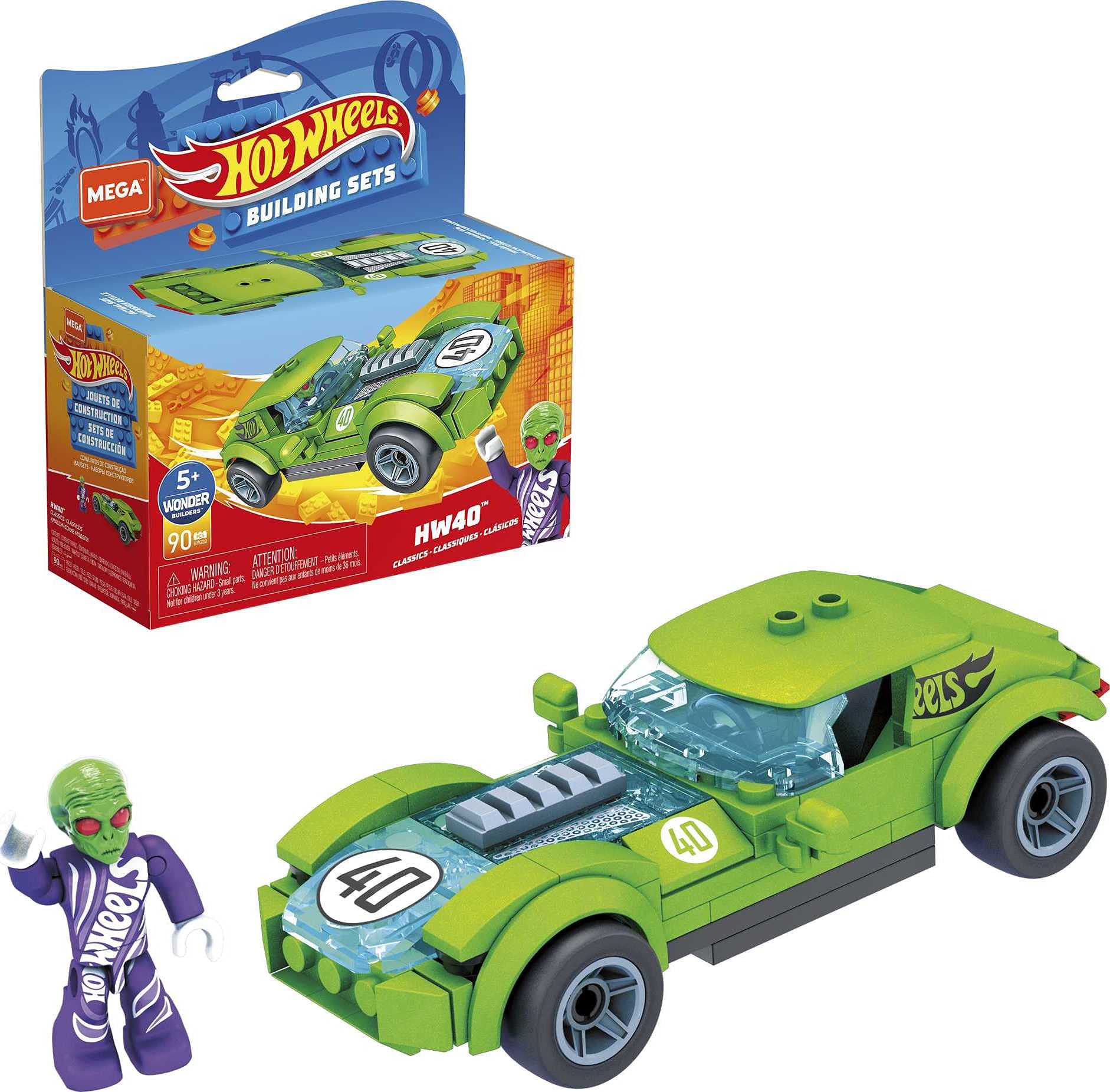 Mega Hot Wheels HW40 Vehicle Building Set - 90 Piece