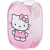 Sanrio Hello Kitty Pop-Up Hamper,Collapsible Laundry Basket with Durable Handles,Lightweight Storage Bin for Kids' Bedroom, Nursery, or Playroom,Pink