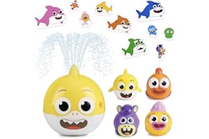 WOWWEE Baby Shark's Big Show! Bath Toy Bundle - 15 Pieces - Kids Bath Toys