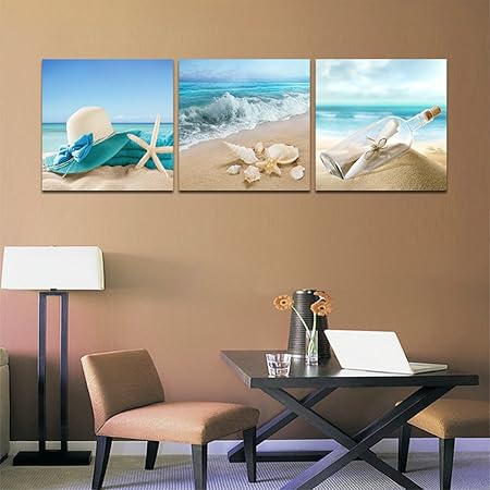 Cyioart 3 Panneau Paysage Peinture Murale Art Mural