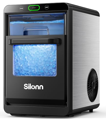 Máquina De Hielo De Acero Inoxidable – 20 Kg/día, 24 Cubos En 13 Min, Autolimpieza, Pantalla LED Y Temporizador De 24h