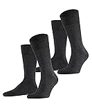 FALKE Men's Happy 2-Pack Socks, Cotton, Grey