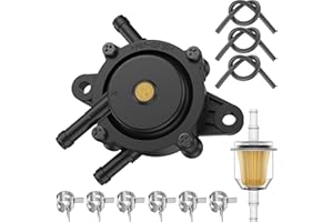 CRIVON Fuel Pump for Briggs and Stratton 808492 808656 Mikuni: Pulse Vacuum Lawn Mower Golf Cart Fuel Pump Small Engine Parts for Kohler John Deere Cub Cadet Kawasaki Ezgo Club Car Yamaha Toro Honda Predator