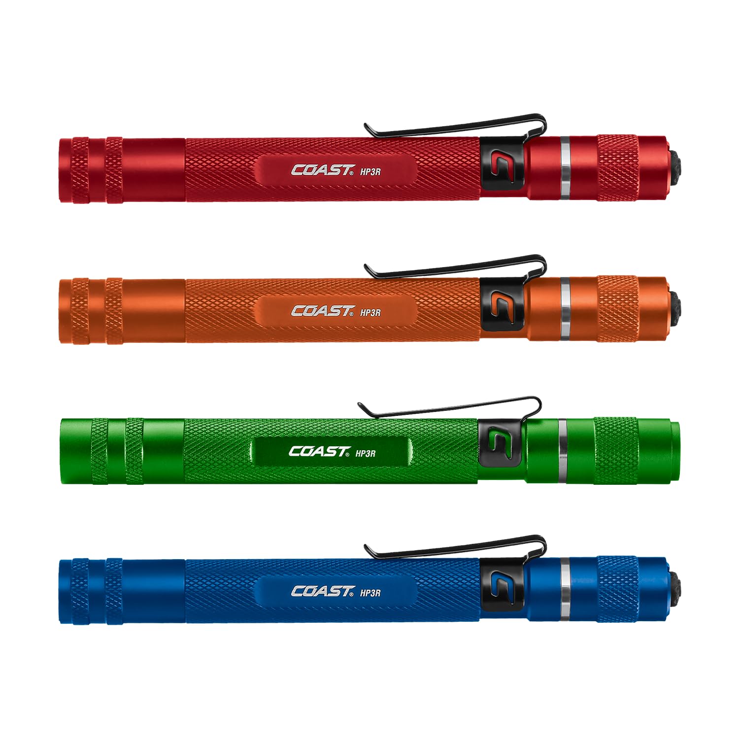 Coast HP3R 385 Lumen Rechargeable LED Penlight with Twist Focus, Red