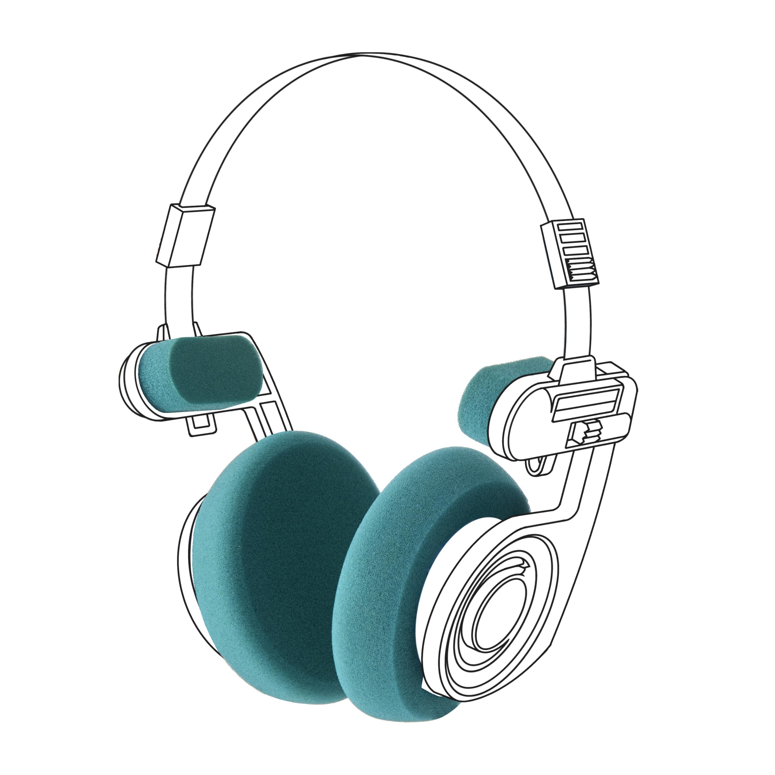 YAXI Earpads + Headband Cushions for Koss PortaPro (Green)