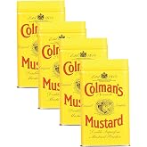 Colman's Dry Mustard Powder |Original English Yellow Mustard| 4OZ (4 Pack) | Hot &amp; Tangy | Grilling, Dips, Dressings, Marinades | All Natural | Kosher | Low-Calorie | Imported from the United Kingdom