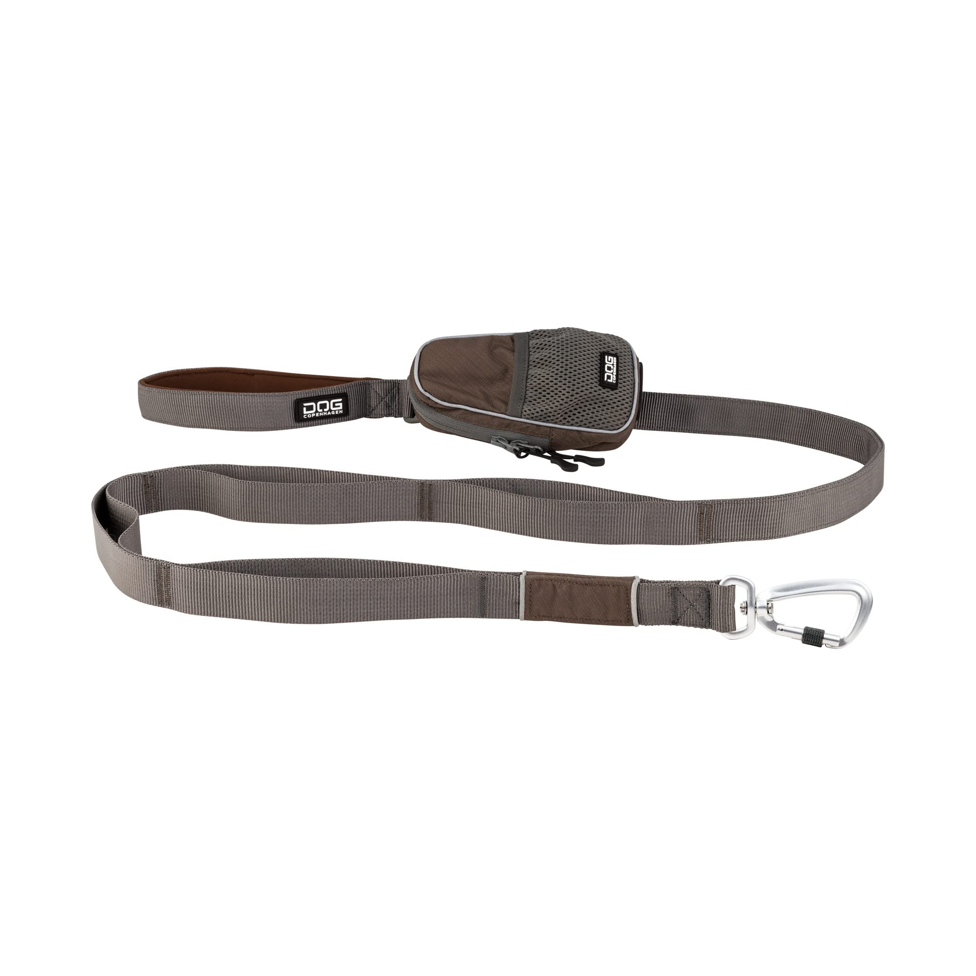 DOG Copenhagen Urban Trail Leash - Strong Dog Lead for Small, Medium and Large dogs - Padded Handle and Aluminum Carabiner - Puppy Lead, Mocca, Size S