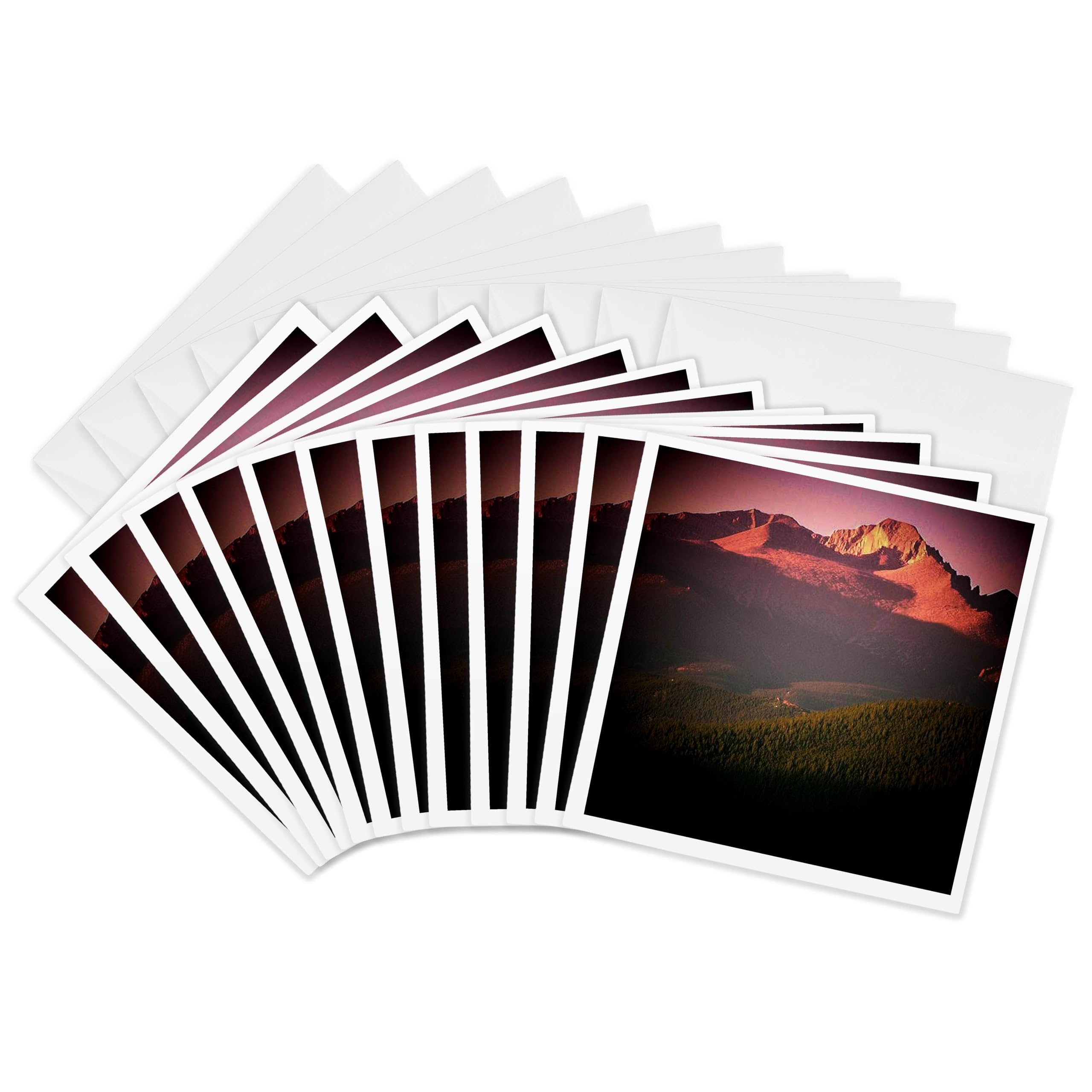 3dRose gc_26282_2 6 x 6-Inch "Longs Peak in Spotlight Rocky Mountain National Park" Greeting Card (Pack of 12)
