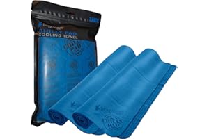 FROGG TOGGS Chilly Pad Cooling Towels, 2 Pack, 33" x 13", Blue - 2 Pack, 2 Pack - 33"x13"