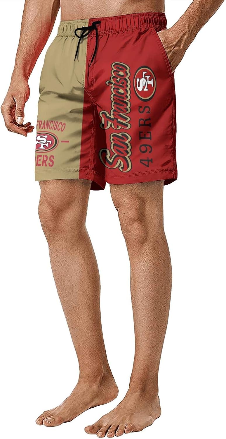 FullBo Mens Swim Trunks Print Mens Gifts Team Logo mesh Quick Dry Board Shorts: Clothing