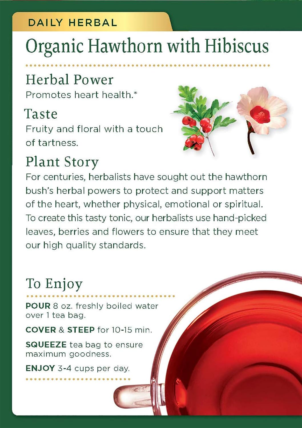 Traditional Medicinals Tea Heart W Hawthorn: Health & Personal Care