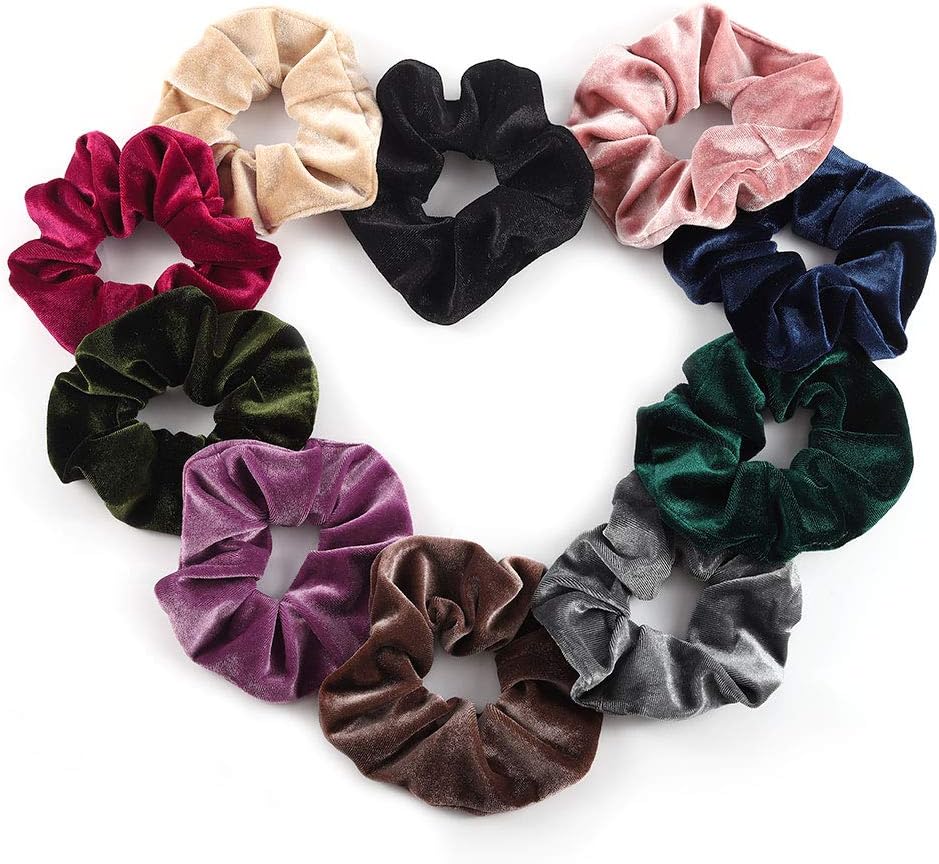 Luxspire Cintas para Pelo, [10PZS] Soportes de Cabello de Tejido Elástico Suave, Banda Lazo Accesorios de Cabeza de Terciopelo Leopardo, Estampado de Animales para Mujer, Niña, Chica - Color Puro: Amazon.es: Belleza