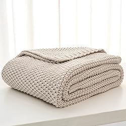 Longhui bedding Chunky Cable Knit Throw Blanket