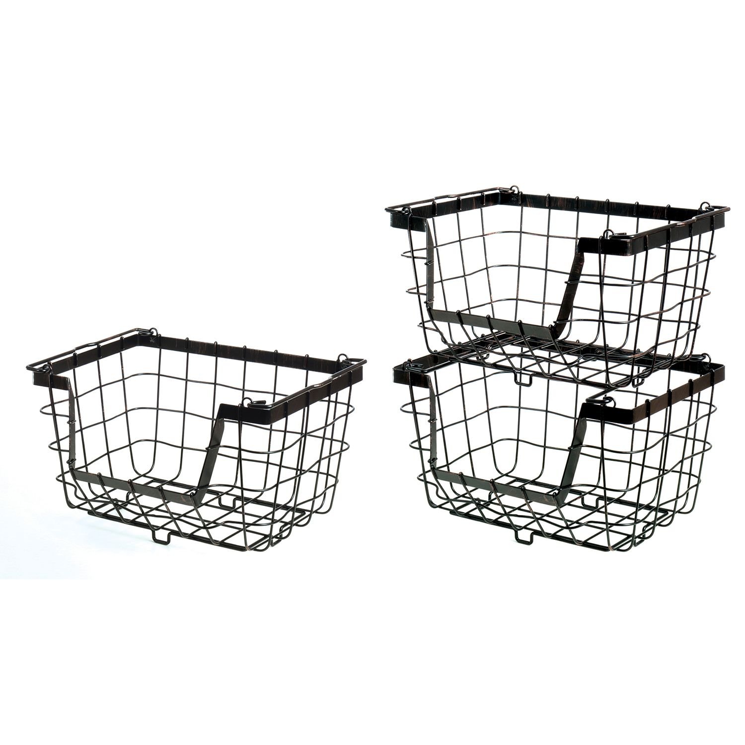 Giftburg 3Piece 3 Tier Stacking Fruit Utility Multipurpose Stackable