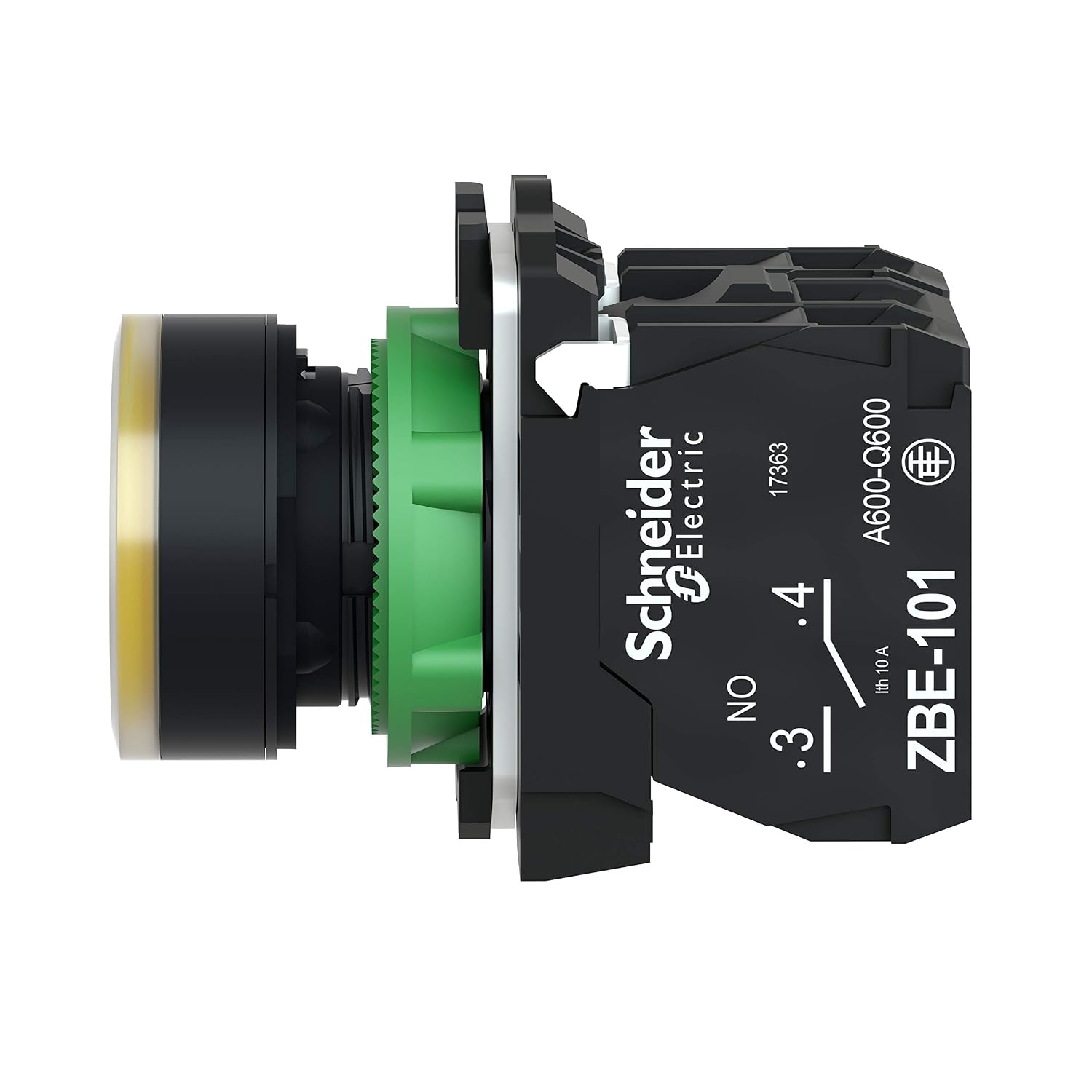Schneider Electric Harmony XB5, Illuminated Push Button Switch, Plastic, Spring Return, 1NO + 1NC, 24 V AC/DC, 22 mm Mount - Image 4