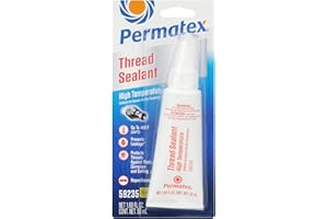Permatex 59235 High-Temperature Thread Sealant, 50 mL Tube, White