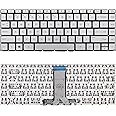 SUNMALL Replacement Keyboard Compatible with HP Pavilion 14-BF 14-BS 14-BK 14-BP 14-BW 14-CC 240 G6 245 G6 246 G6 Silver Keyboard Without Backlit US Layout