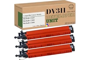 Compatible High Yield Developer Unit Replacement for Konica Minolta DV-311 DV311 for Use in Bizhub C220 C280 C360 Printer (3-