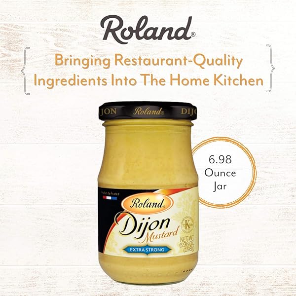 ROLAND FOODS EXTRA STRONG DIJON MUSTARD, SPECIALTY IMPORTED FOOD, 6.98 OUNCE JAR